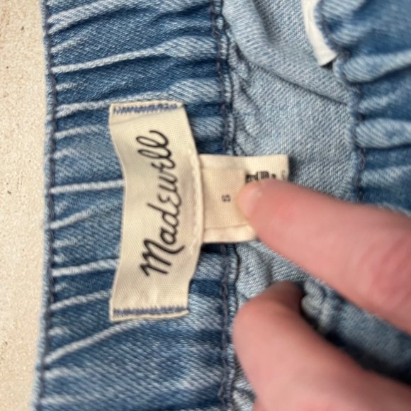 Madewell Denim Easy Pull-on Shorts in Rathmore Wash Size S - Picture 4 of 5